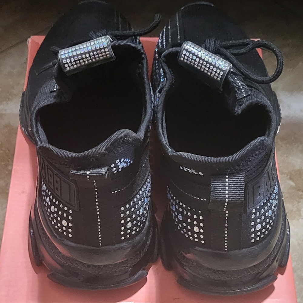 Black Rhinestone Sneakers - Picture 4 of 5
